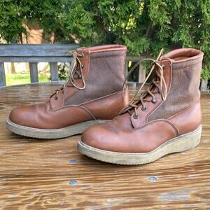 Vintage Giorgia Leather Hunting Field Lace up Boots Made in USA Size fits 10